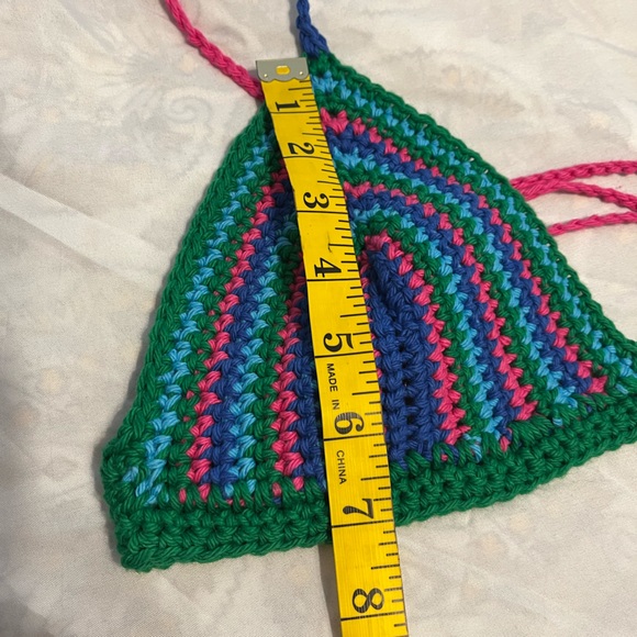 Crochet Bra bikini top, Handmade By Seller, cotton yarn washable swim - Picture 13 of 13